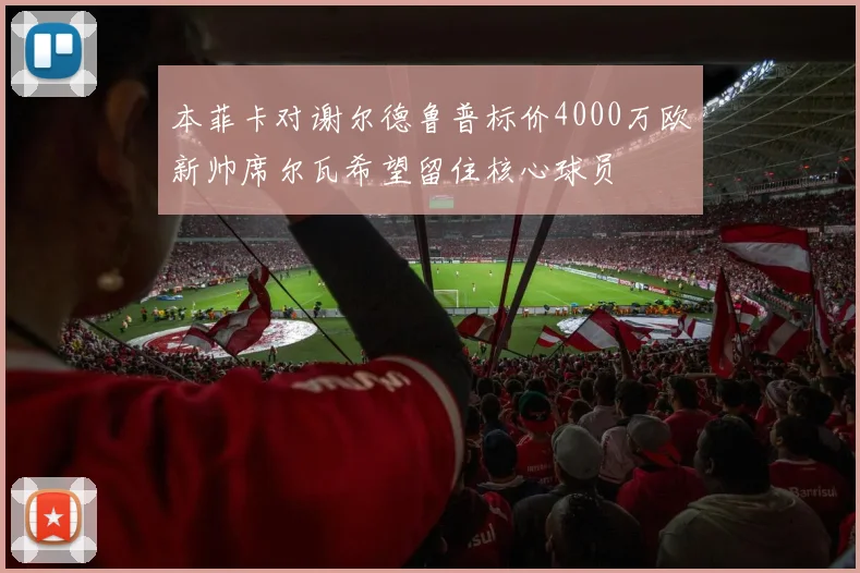 本菲卡对谢尔德鲁普标价4000万欧新帅席尔瓦希望留住核心球员